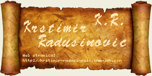 Krstimir Radusinović vizit kartica
